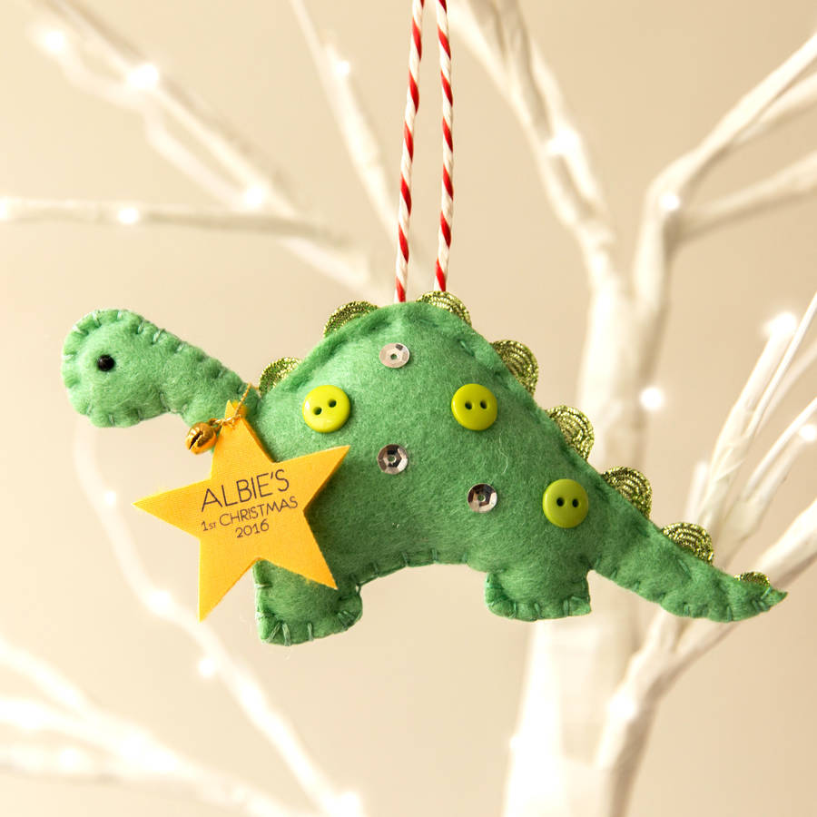 baby's first christmas dinosaur tree decoration by miss shelly designs ...