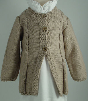 Handmade Organic Cardigan Cabled For Girls, 9 of 9