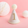 Neutral Tone First Birthday Party Hat, thumbnail 2 of 3