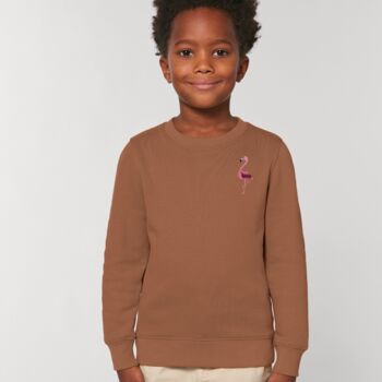 Childrens Organic Cotton Flamingo Sweatshirt, 5 of 8