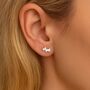 Sterling Silver Mismatched Westie/Scottie And Bone Stud Earrings, thumbnail 8 of 11