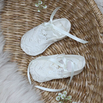 Lara Silk Baby Booties, 2 of 5