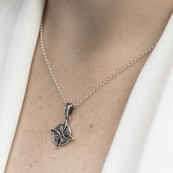 Sterling Silver Witches Knot Necklace, 3 of 7