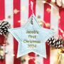 Personalised Baby's 1st Christmas Star Bauble, thumbnail 6 of 7