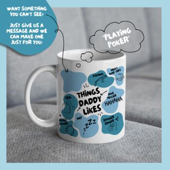 Personalised Things He Likes Mug, 3 of 6