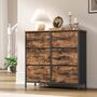 Chest Of Drawers Fabric Storage Unit Steel Mdf, thumbnail 1 of 6