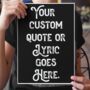 Personalised Vintage Style Monochrome Quote Print, thumbnail 3 of 5