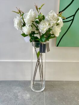 Artificial Soft Touch White Rose Stem, 7 of 7