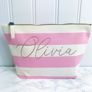 Personalised Rope Beach Bag And Accessories Bag, 5 of 12
