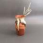 Handcrafted Bulgarian Flower Vase In Beige And Black, thumbnail 4 of 4