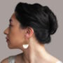 Art Deco Mother Of Pearl Bridal Hoop Earrings, thumbnail 2 of 8