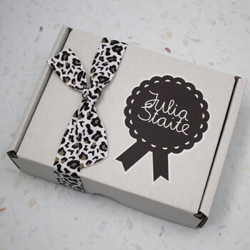 Leopard Soft Toy And Bib Gift Set, 4 of 6