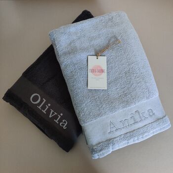 Personalised Premium Cotton Hand Bath Sheet Towel, 9 of 12
