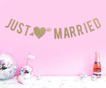 Just Married Wedding Banner, 2 of 3