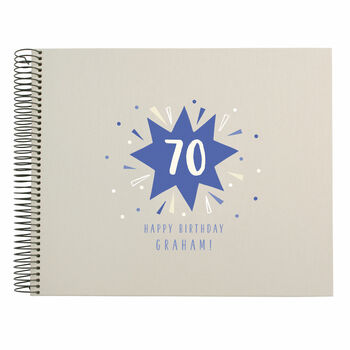 Personalised 70th Birthday Spiral Bound Book, 4 of 10