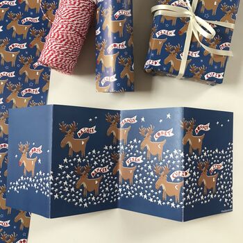 Rudolph And Reindeer Christmas Wrapping Paper, 2 of 10