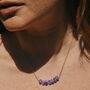 Gold Tone Amethyst Necklace, thumbnail 1 of 5