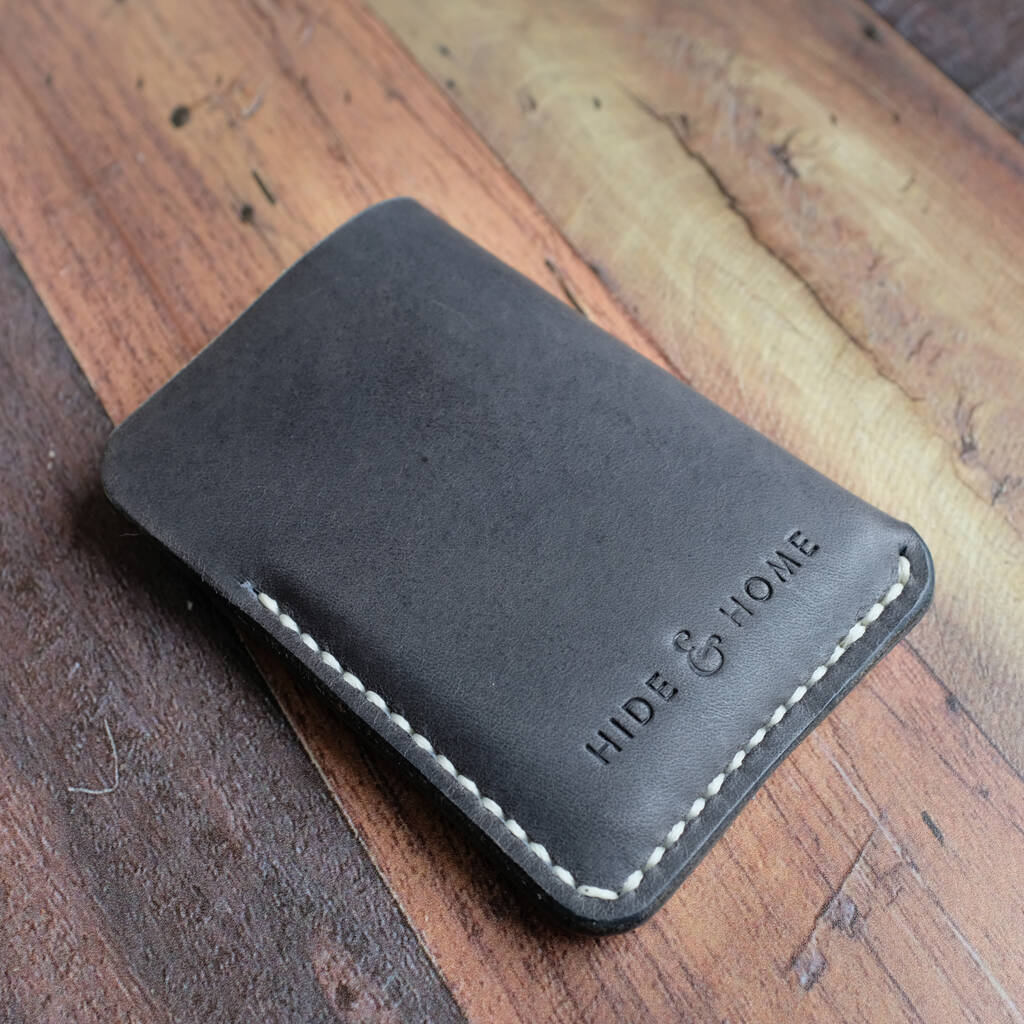 Personalised Leather Pouch Wallet By Hide & Home