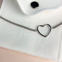 Sterling Silver Heart Charm Chain Bracelet, thumbnail 5 of 6