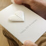 Personalised 30th Pearl Anniversary Origami Heart Card, thumbnail 2 of 6
