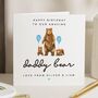 Daddy Bear Birthday Card From Children, thumbnail 1 of 7