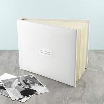 Personalised White Leather Photo Album, 6 of 12