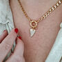 Gold Chain Pave Charm Necklace, thumbnail 2 of 5