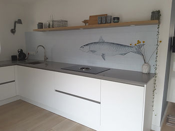 Fish Kitchen Walls Backsplash Wallpaper, 6 of 6
