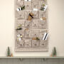 Personalised Beige Gingham Advent Calendar Embroidered, thumbnail 5 of 8