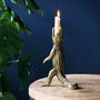 Gold Gobbling Crocodile Candlestick, thumbnail 1 of 5