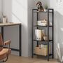 Four Tier Bookshelf Industrial Shelving Unit Bookcase, thumbnail 1 of 7