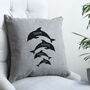 Personalised Dolphin Family Cushion, thumbnail 4 of 5