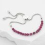 July Birthstone Ruby Bracelet, thumbnail 6 of 7