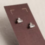 Sterling Silver Art Deco Pyramid Stud Earrings, thumbnail 3 of 5