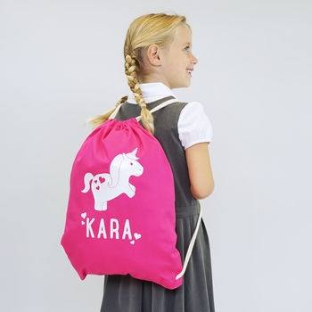 Personalised Unicorn Children's School Backpack, 3 of 6