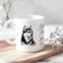 Personalised Husky Dog Hearts Pet Gift Mug, thumbnail 1 of 2