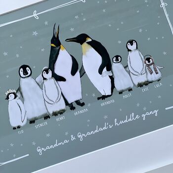 Penguin Family Portrait Print A4 Or A3, 4 of 8