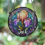 Iris Personalised Stained Glass Effect Suncatcher, thumbnail 7 of 7