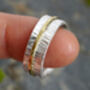 Wedding Band In 18ct Yellow Gold And Sterling Silver, thumbnail 3 of 6