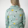 Sea Green Fruit Printed Full Sleeve Pyjama Set, thumbnail 4 of 5