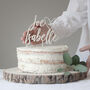 Personalised Wooden Heart Wedding Cake Topper, thumbnail 3 of 5