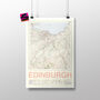 Personalised Edinburgh Map Print Edinburgh Gift, thumbnail 1 of 9