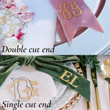 Velvet Bow – Personalised Bow Place Setting, With Ties And Available In Three Lengths, 12 of 12