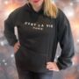 Christmas Jumper Gift C'est La Vie Hoodie Black, thumbnail 1 of 4