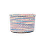 Kwenye: Blue And Pink Tie Dye Woven Storage Basket, thumbnail 3 of 9