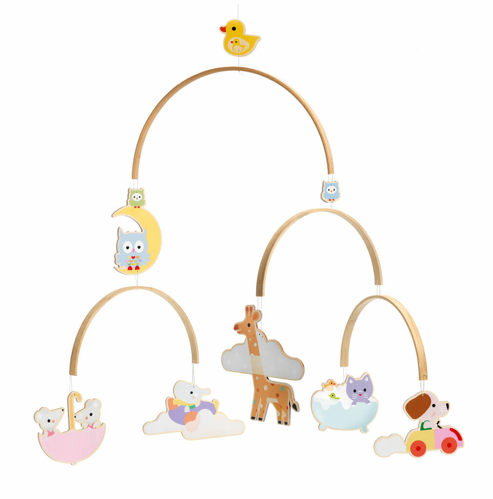 Wooden Baby Animals Mobile By Harmony at Home Boutique