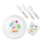 Personalised Kids Colourful Shapes Dinner Set, thumbnail 6 of 6