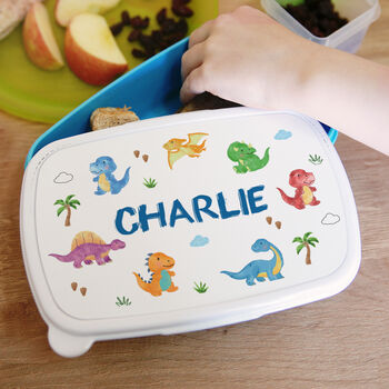 Personalised Dinosaur Lunch Box, 4 of 8