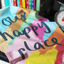 Our Happy Place Decorative Tea Towel, thumbnail 4 of 4