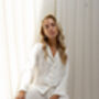 Jasmine White Long Wedding Pyjamas, thumbnail 2 of 5